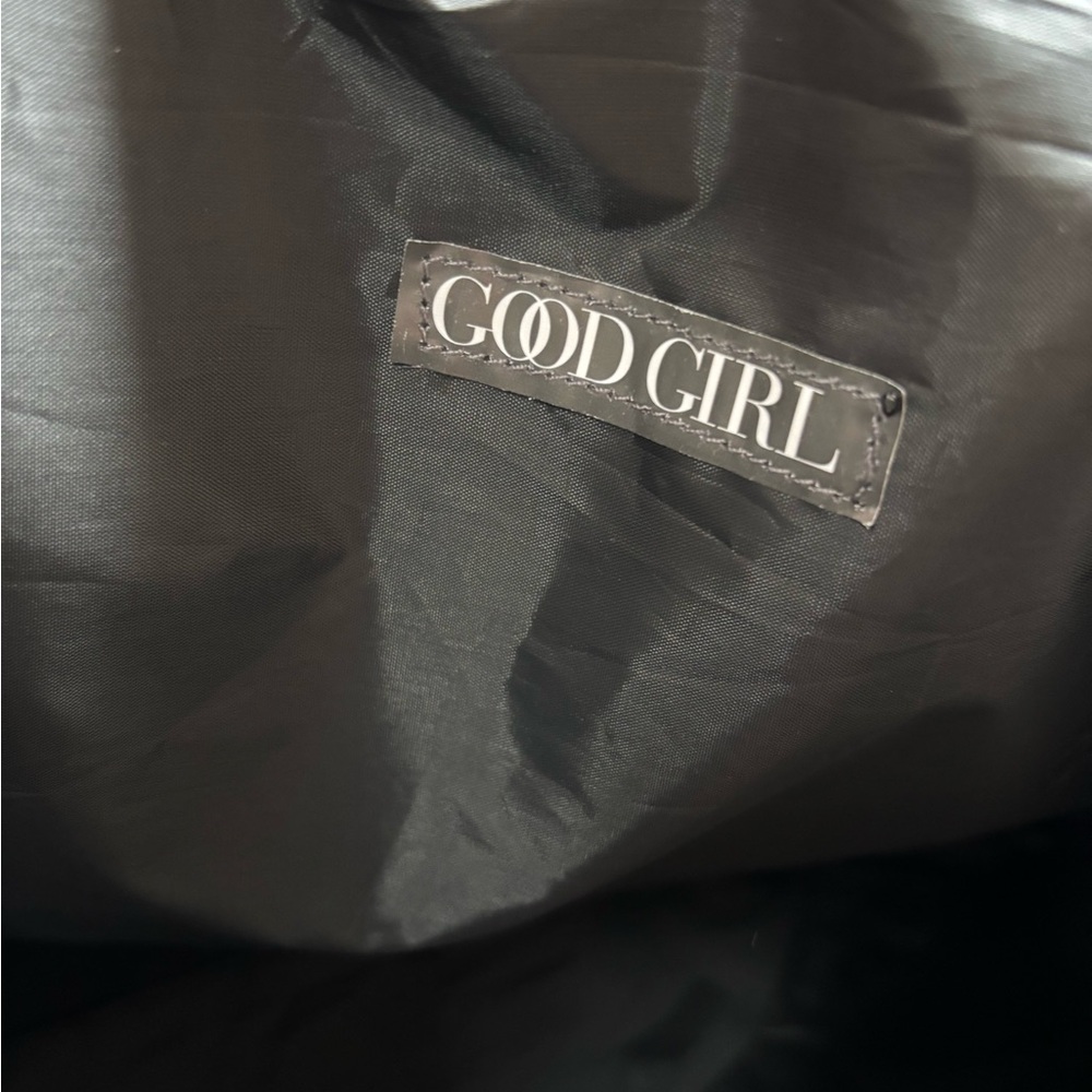 Carolina Herrera-Good Girl Glitter Tote Bag Shopper Overnight Bag ~Black/Silver - Picture 4 of 8